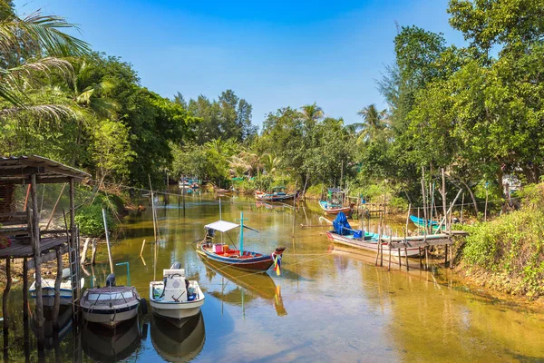 Barco Pescador Madeira Tradicional Ilha Koh Phangan Tailândia Dia Verão — Fotografia de Stock