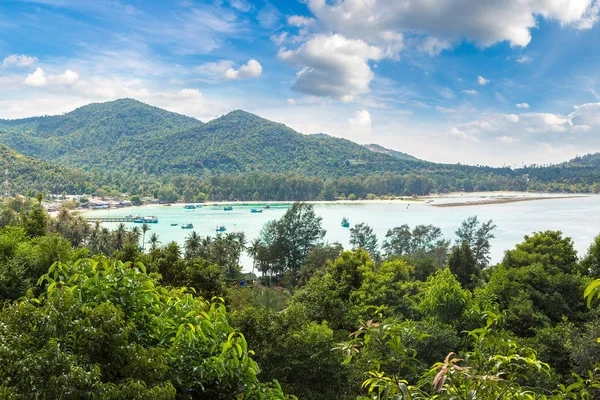 Widok Panoramiczny Thong Nai Pan Noi Beach Wyspie Koh Phangan — Zdjęcie stockowe