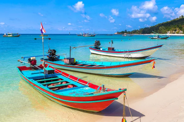 Традиционная Деревянная Лодка Острове Панган Таиланде Летний День — стоковое фото