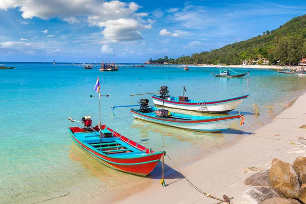 Bateau Pêcheur Traditionnel Bois Sur Île Koh Phangan Thaïlande Dans — Photo