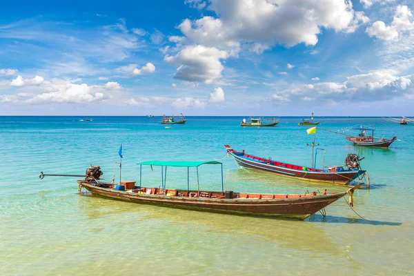 Традиционная Деревянная Лодка Острове Панган Таиланде Летний День — стоковое фото