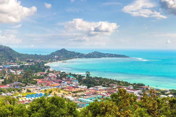 Koh Samui Adası, Tayland bir yaz günü hava panoramik