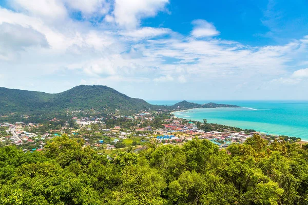 Panoramatický Letecký Pohled Ostrově Koh Samui Thajsko Letním Dni — Stock fotografie