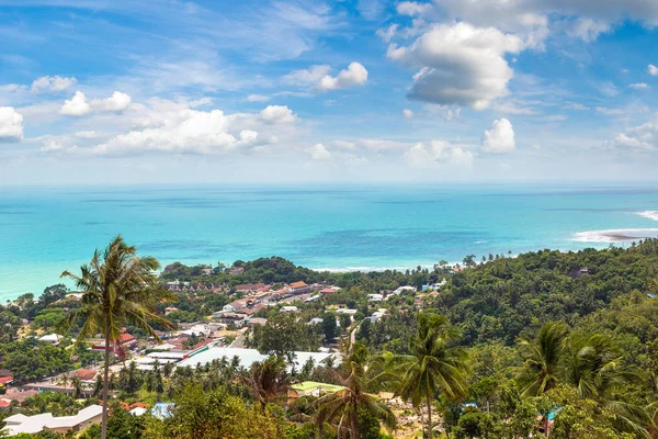 Koh Samui Adası, Tayland bir yaz günü hava panoramik