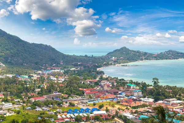 Koh Samui Adası, Tayland bir yaz günü hava panoramik