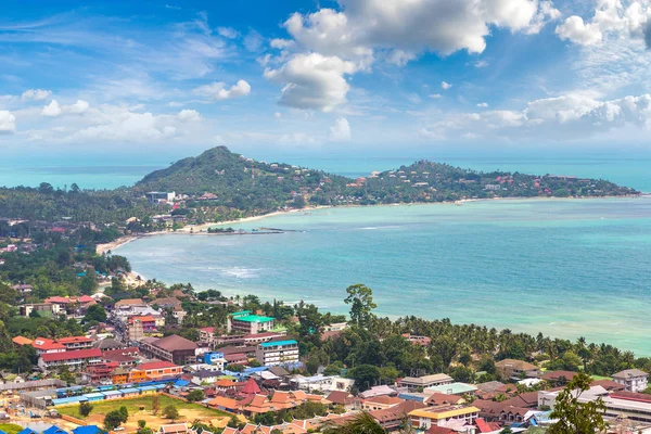 Koh Samui Adası, Tayland bir yaz günü hava panoramik