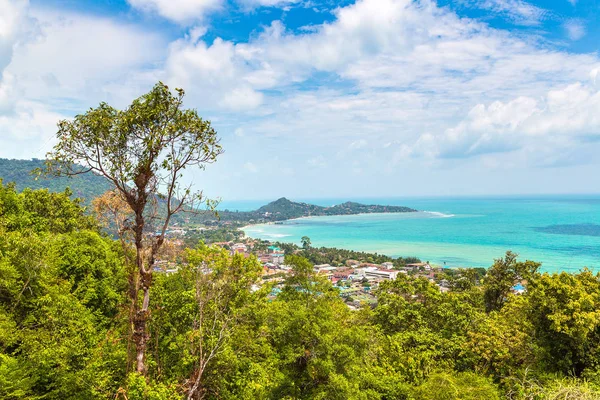 Koh Samui Adası, Tayland bir yaz günü hava panoramik