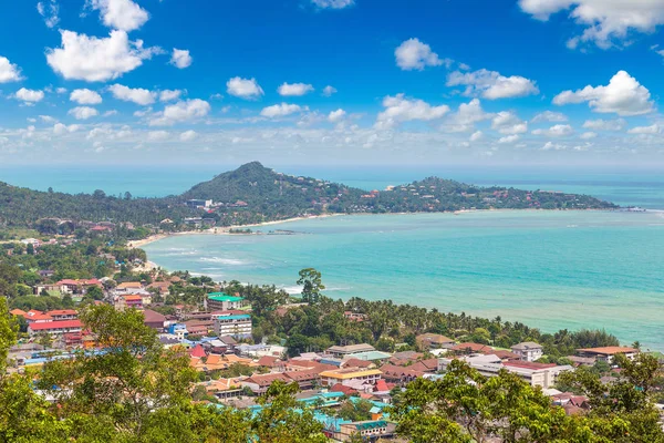 Vista Aerea Panoramica Dell Isola Koh Samui Thailandia Giorno Estate — Foto Stock