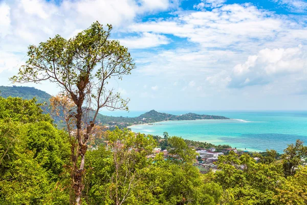 Koh Samui Adası, Tayland bir yaz günü hava panoramik