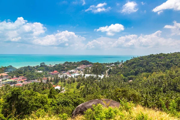 Vista Aérea Panorâmica Ilha Koh Samui Tailândia Dia Verão — Fotografia de Stock