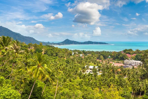 Vista Aerea Panoramica Dell Isola Koh Samui Thailandia Giorno Estate — Foto Stock