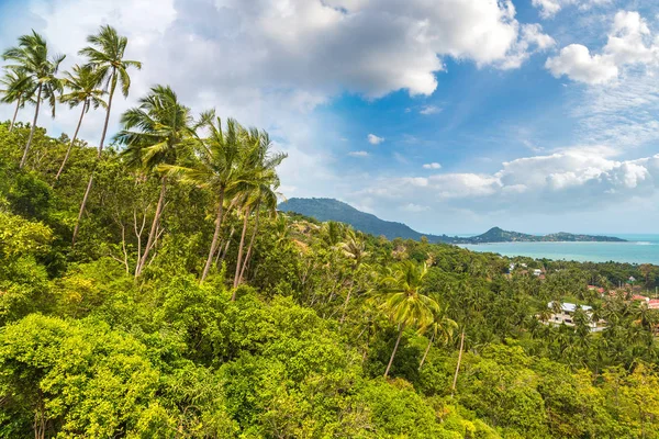 Koh Samui Adası, Tayland bir yaz günü hava panoramik