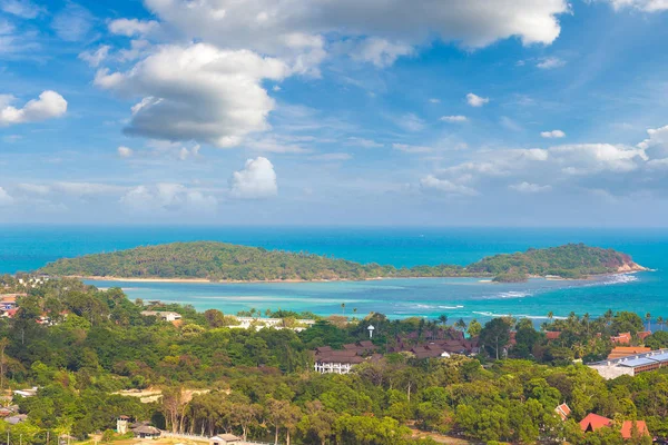Koh Samui Adası, Tayland bir yaz günü hava panoramik