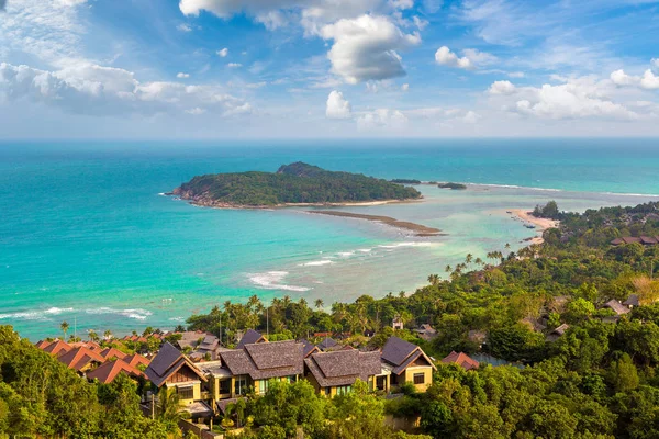 Koh Samui Adası, Tayland bir yaz günü hava panoramik