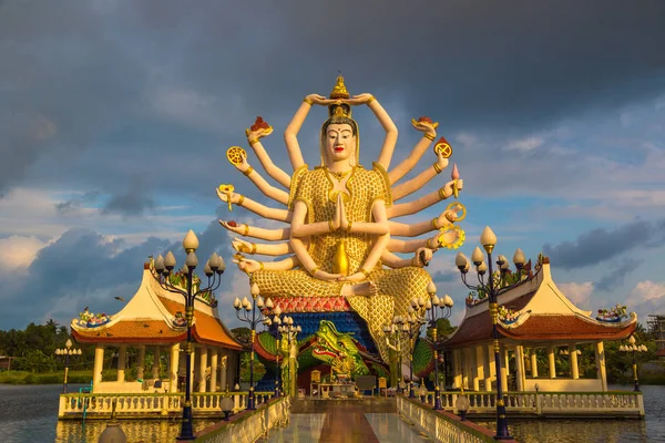 Estátua Shiva Wat Plai Laem Temple Samui Tailândia Dia Verão — Fotografia de Stock