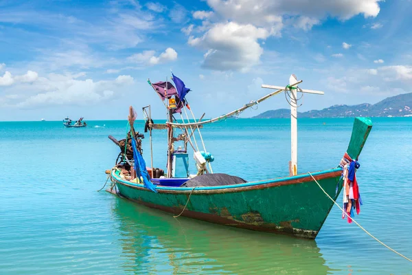 Barco Pesca Ilha Koh Samui Tailândia Dia Verão — Fotografia de Stock