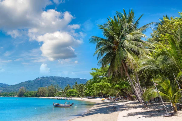 Bateau Pêche Sur Île Koh Samui Thaïlande Dans Une Journée — Photo