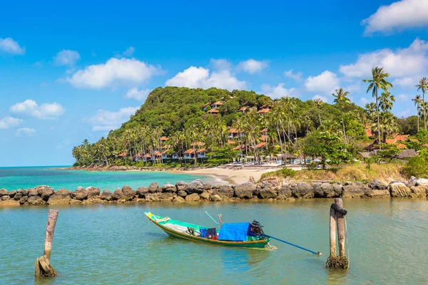 Łódź Rybacka Wyspie Koh Samui Tajlandia Letnie Dni — Zdjęcie stockowe