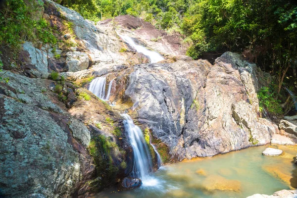 Namuang waterfall on Koh Samui island, Thailand in a summer day