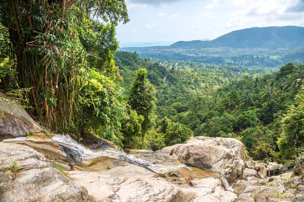 Cachoeira Namuang Ilha Koh Samui Tailândia Dia Verão — Fotografia de Stock