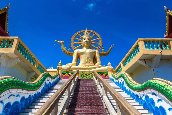 Nagy Buddha Koh Samui Thaiföld Egy Nyári Napon — Stock Fotó