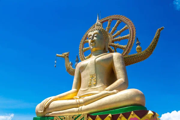 Nagy Buddha Koh Samui Thaiföld Egy Nyári Napon — Stock Fotó