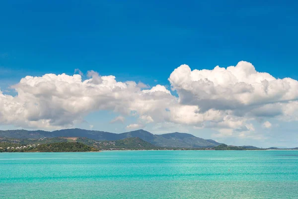 Playa Tropical Con Palmeras Isla Koh Samui Tailandia Día Verano — Foto de Stock