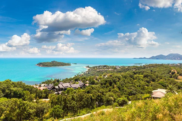 Koh Samui Adası, Tayland bir yaz günü hava panoramik