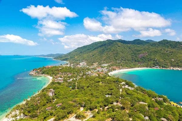 Vista Aérea Panorâmica Ilha Koh Phangan Tailândia Dia Verão — Fotografia de Stock