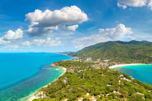 Vista Aerea Panoramica Dell Isola Koh Phangan Thailandia Una Giornata — Foto Stock