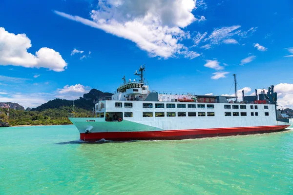 Barco Ferry Surat Thani Tailandia Día Verano — Foto de Stock