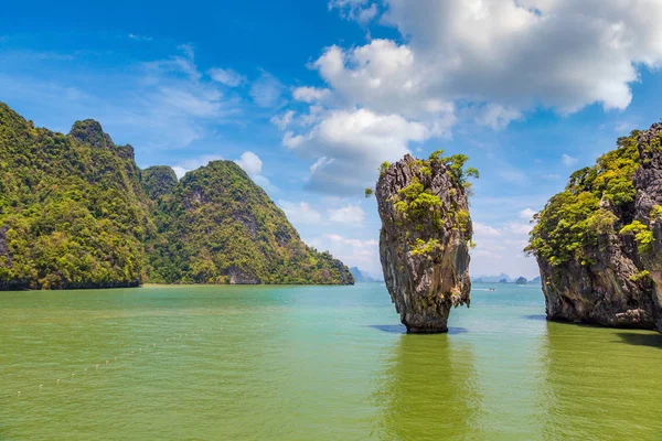 James Bond Island Nella Baia Phang Nga Thailandia Giorno Estate — Foto Stock