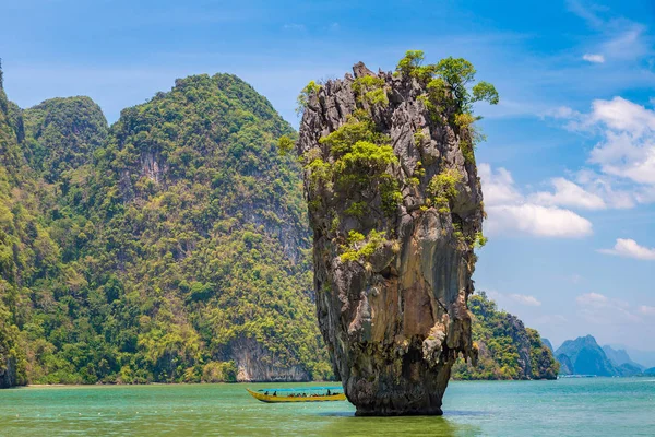 James Bond Island Nella Baia Phang Nga Thailandia Giorno Estate — Foto Stock