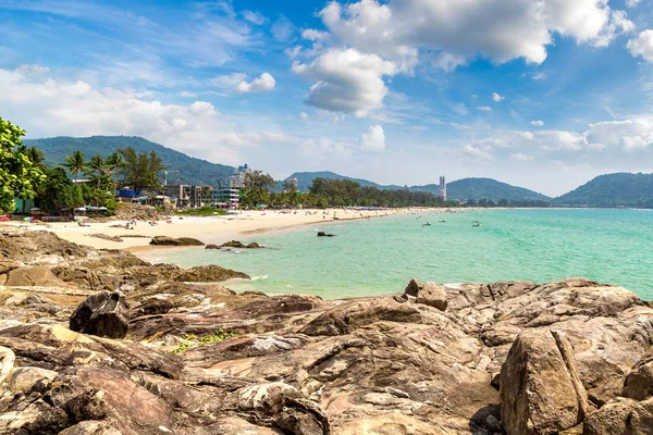 Patong Beach Phuket Tayland Andaman Denizi Bir Yaz Günü Içinde — Stok fotoğraf