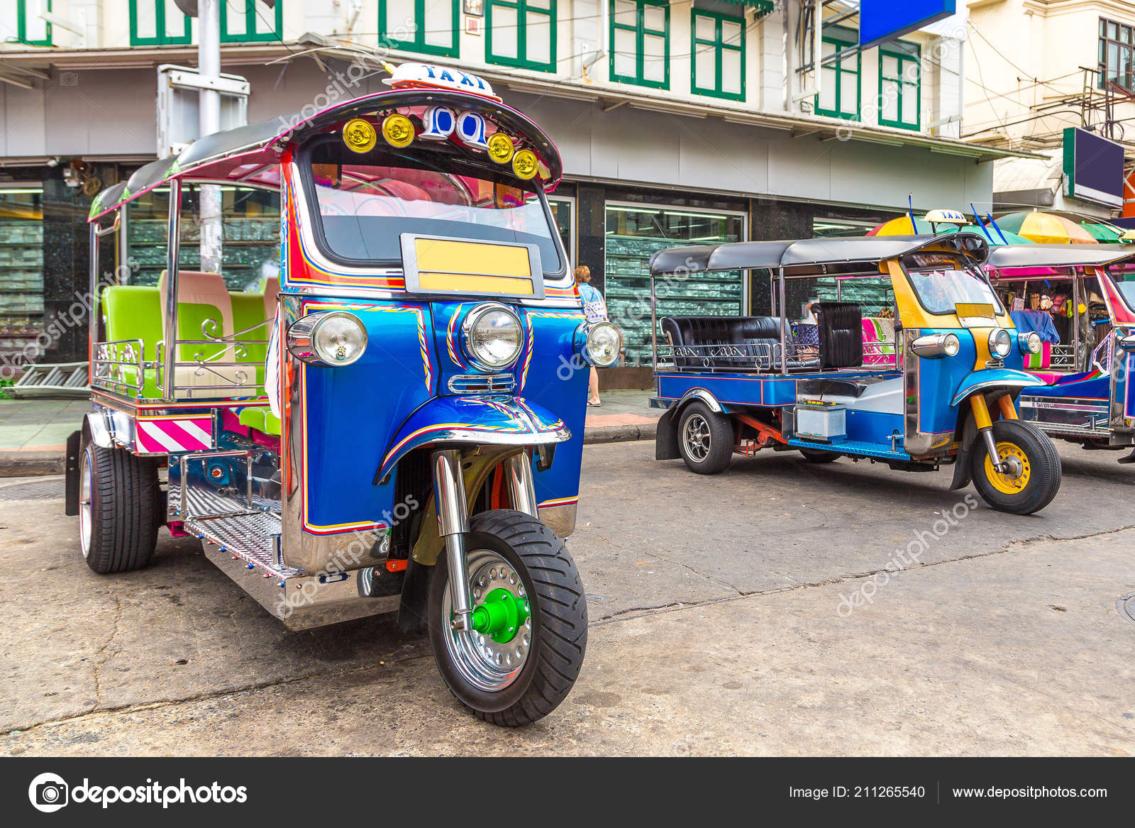 Traditional Taxi Tuk Tuk Bangkok Thailand Summer Day Stock Editorial Photo C Bloodua 211265540