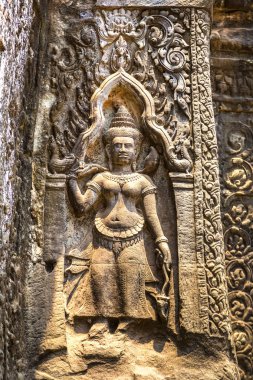 Ta Prohm tapınak kalıntıları olduğunu Khmer antik tapınak Siem Reap içinde karmaşık Angkor Wat, Kamboçya'da bir yaz günü