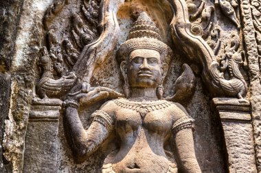 Ta Prohm tapınak kalıntıları olduğunu Khmer antik tapınak Siem Reap içinde karmaşık Angkor Wat, Kamboçya'da bir yaz günü