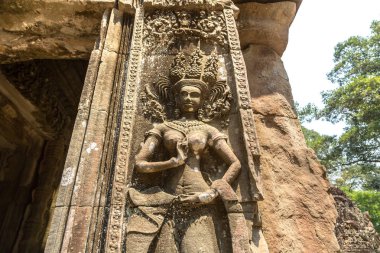 Chau Say Tevoda tapınak kalıntıları olduğunu Khmer antik tapınak Siem Reap içinde karmaşık Angkor Wat, Kamboçya'da bir yaz günü