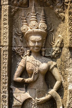 Chau Say Tevoda tapınak kalıntıları olduğunu Khmer antik tapınak Siem Reap içinde karmaşık Angkor Wat, Kamboçya'da bir yaz günü