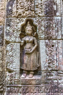 Siem Reap, Kamboçya'da bir yaz günü karmaşık Angkor Wat Tapınağı ta Som