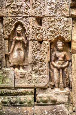 Siem Reap, Kamboçya'da bir yaz günü karmaşık Angkor Wat Tapınağı ta Som