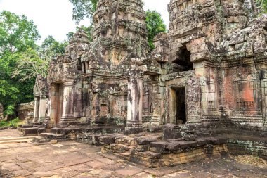 Siem Reap, Kamboçya'da bir yaz günü karmaşık Angkor Wat tapınakta Preah Khan