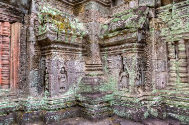 Siem Reap, Kamboçya'da bir yaz günü karmaşık Angkor Wat tapınakta Preah Khan