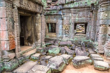 Siem Reap, Kamboçya'da bir yaz günü karmaşık Angkor Wat tapınakta Preah Khan