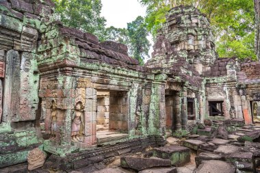 Siem Reap, Kamboçya'da bir yaz günü karmaşık Angkor Wat tapınakta Preah Khan