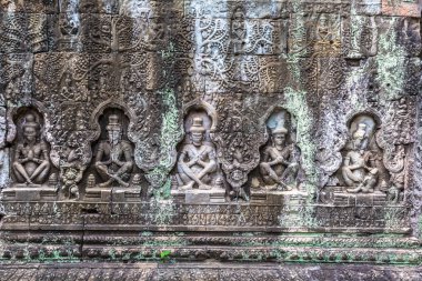 Siem Reap, Kamboçya'da bir yaz günü karmaşık Angkor Wat tapınakta Preah Khan