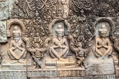 Siem Reap, Kamboçya'da bir yaz günü karmaşık Angkor Wat tapınakta Preah Khan