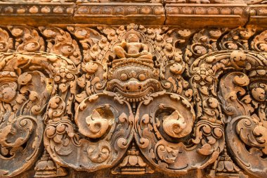 Banteay Srei Siem Reap, Kamboçya'da bir yaz günü karmaşık Angkor Wat Tapınağı