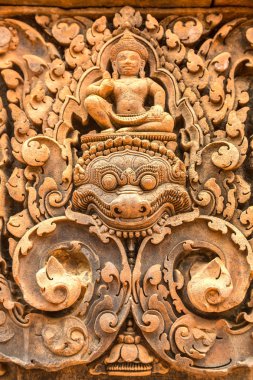 Banteay Srei Siem Reap, Kamboçya'da bir yaz günü karmaşık Angkor Wat Tapınağı