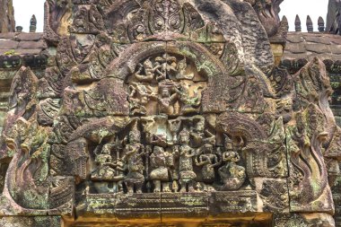 Siem Reap, Kamboçya'da bir yaz günü karmaşık Angkor Wat Tapınağı Banteay Samre